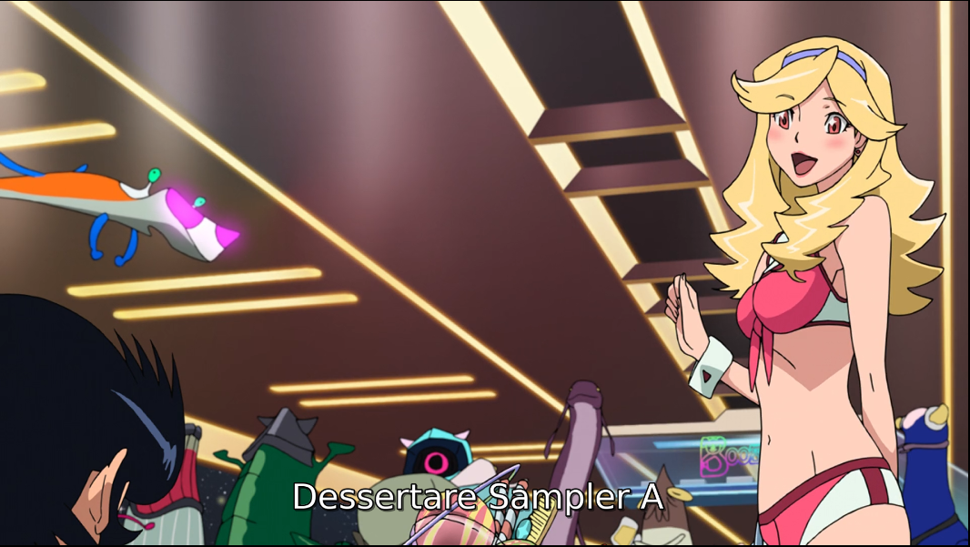 Screenshot from Space Dandy with generated subtitles